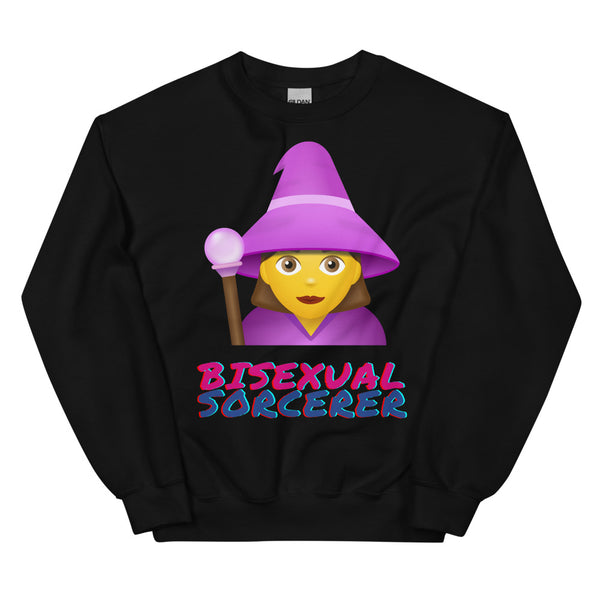 Black Bisexual Sorcerer Unisex Sweatshirt by Queer In The World Originals sold by Queer In The World: The Shop - LGBT Merch Fashion