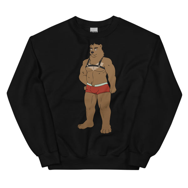 Black Gay Bear Unisex Sweatshirt by Queer In The World Originals sold by Queer In The World: The Shop - LGBT Merch Fashion