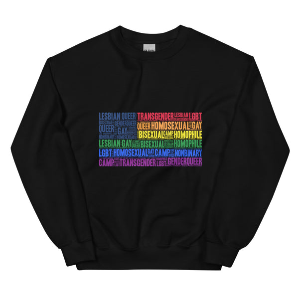Black Gay USA Unisex Sweatshirt by Queer In The World Originals sold by Queer In The World: The Shop - LGBT Merch Fashion