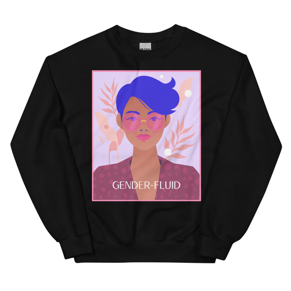 Black Gender-fluid Unisex Sweatshirt by Queer In The World Originals sold by Queer In The World: The Shop - LGBT Merch Fashion