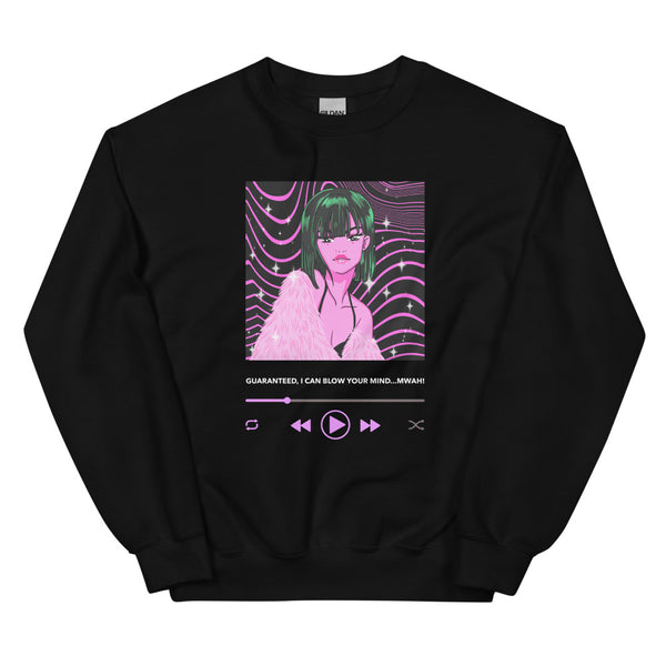 Black Guaranteed, I Can Blow Your Mind...mwah! Unisex Sweatshirt by Queer In The World Originals sold by Queer In The World: The Shop - LGBT Merch Fashion