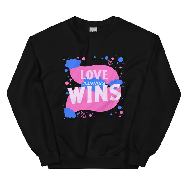 Black Love Always Wins Unisex Sweatshirt by Queer In The World Originals sold by Queer In The World: The Shop - LGBT Merch Fashion