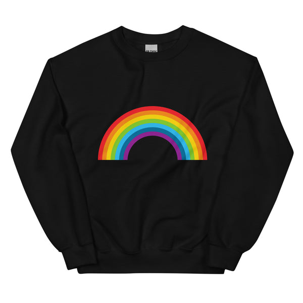 Black Rainbow Unisex Sweatshirt by Queer In The World Originals sold by Queer In The World: The Shop - LGBT Merch Fashion