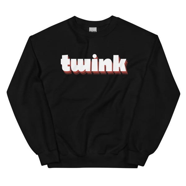 Black Twink Unisex Sweatshirt by Queer In The World Originals sold by Queer In The World: The Shop - LGBT Merch Fashion