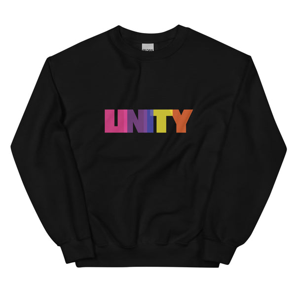 Black Unity Unisex Sweatshirt by Queer In The World Originals sold by Queer In The World: The Shop - LGBT Merch Fashion