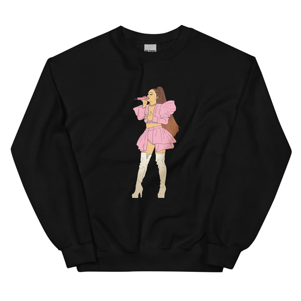 Black Ariana Grande Unisex Sweatshirt by Queer In The World Originals sold by Queer In The World: The Shop - LGBT Merch Fashion