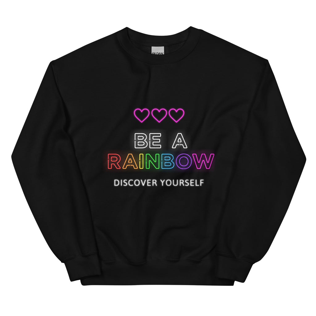 Black Be Yourself Unisex Sweatshirt by Queer In The World Originals sold by Queer In The World: The Shop - LGBT Merch Fashion