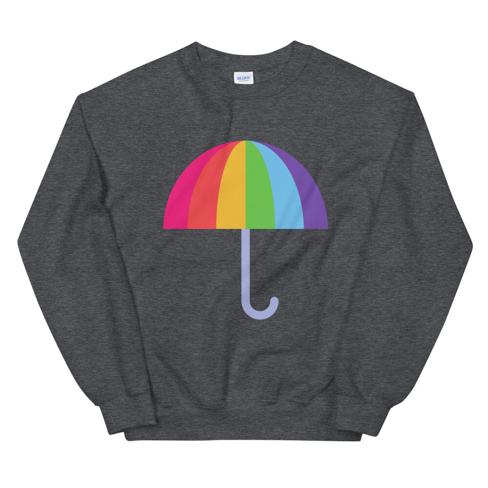 Dark Heather Gay Umbrella Unisex Sweatshirt by Queer In The World Originals sold by Queer In The World: The Shop - LGBT Merch Fashion