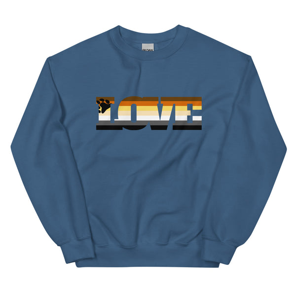 Indigo Blue Gay Bear Love Unisex Sweatshirt by Queer In The World Originals sold by Queer In The World: The Shop - LGBT Merch Fashion