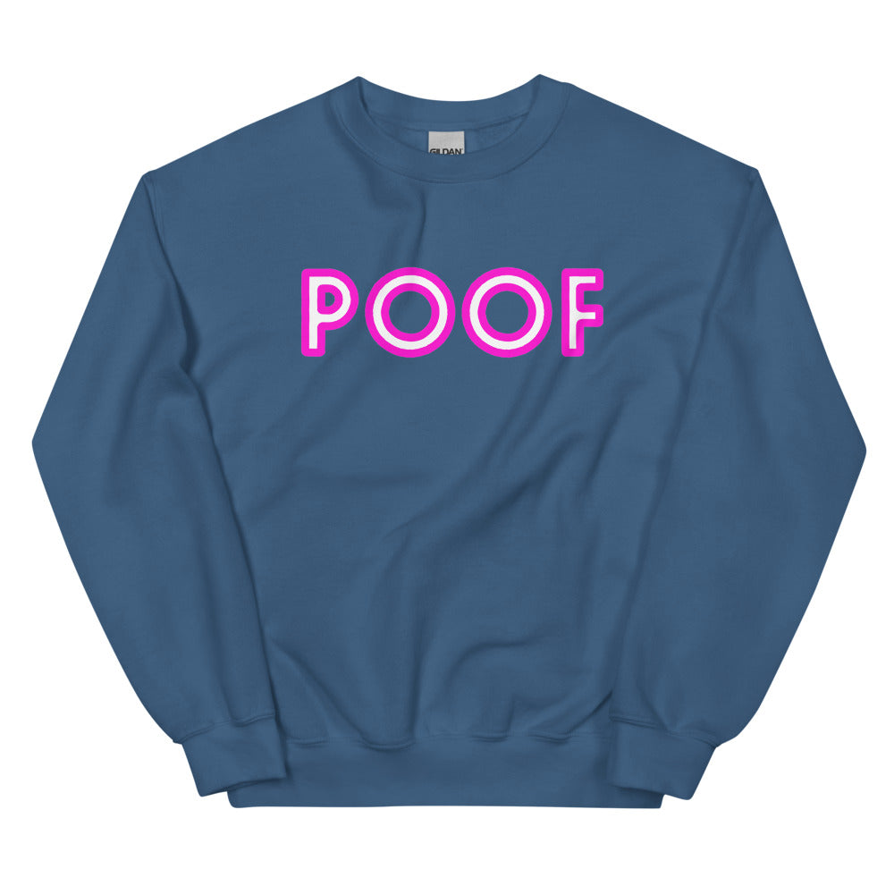 Indigo Blue Poof Unisex Sweatshirt by Queer In The World Originals sold by Queer In The World: The Shop - LGBT Merch Fashion