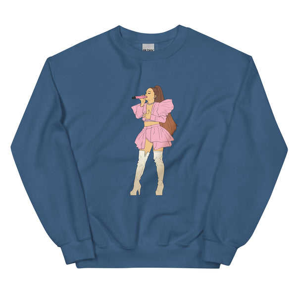 Indigo Blue Ariana Grande Unisex Sweatshirt by Queer In The World Originals sold by Queer In The World: The Shop - LGBT Merch Fashion