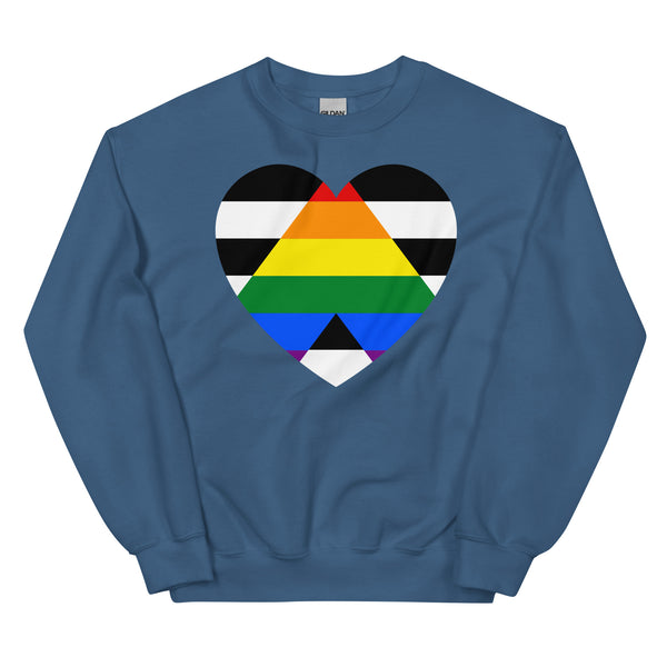 Indigo Blue LGBTQ Ally Unisex Sweatshirt by Queer In The World Originals sold by Queer In The World: The Shop - LGBT Merch Fashion