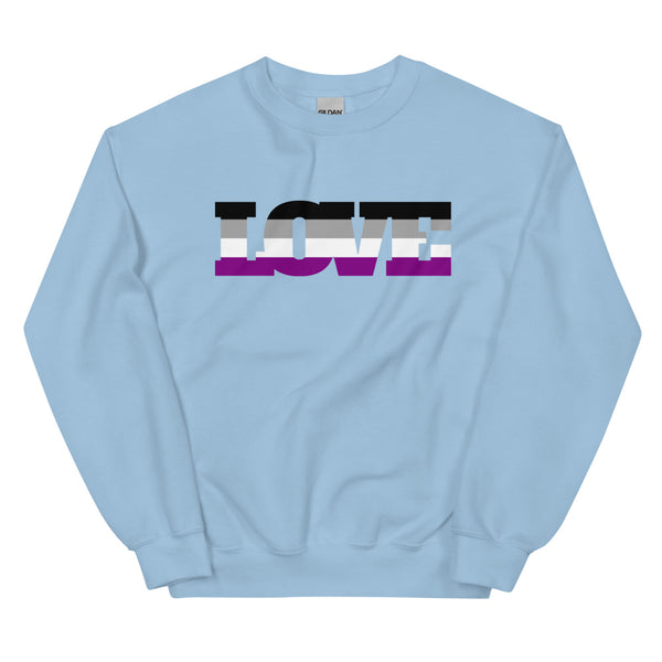 Light Blue Asexual Love Unisex Sweatshirt by Queer In The World Originals sold by Queer In The World: The Shop - LGBT Merch Fashion