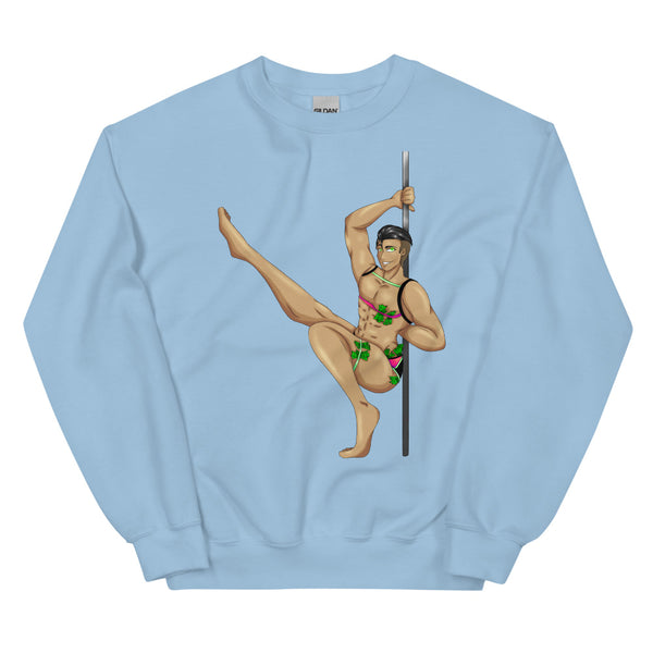 Light Blue Gay Gogo Dancer Unisex Sweatshirt by Queer In The World Originals sold by Queer In The World: The Shop - LGBT Merch Fashion