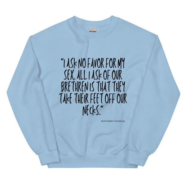 Light Blue No Favor For My Sex Unisex Sweatshirt by Queer In The World Originals sold by Queer In The World: The Shop - LGBT Merch Fashion