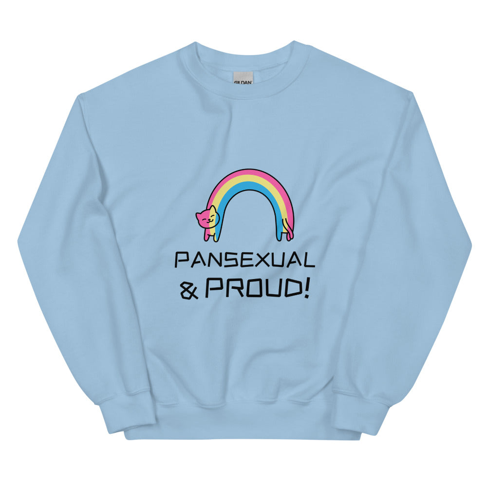 Light Blue Pansexual & Proud Unisex Sweatshirt by Queer In The World Originals sold by Queer In The World: The Shop - LGBT Merch Fashion
