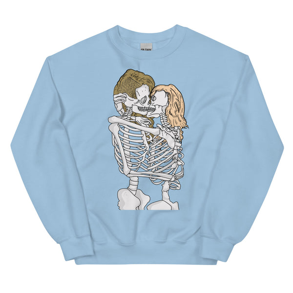 Light Blue Queer Skeletons Unisex Sweatshirt by Queer In The World Originals sold by Queer In The World: The Shop - LGBT Merch Fashion