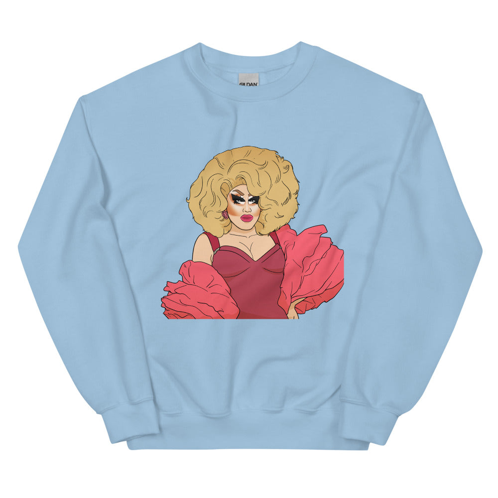 Light Blue Sassy Trixie Mattel Unisex Sweatshirt by Queer In The World Originals sold by Queer In The World: The Shop - LGBT Merch Fashion