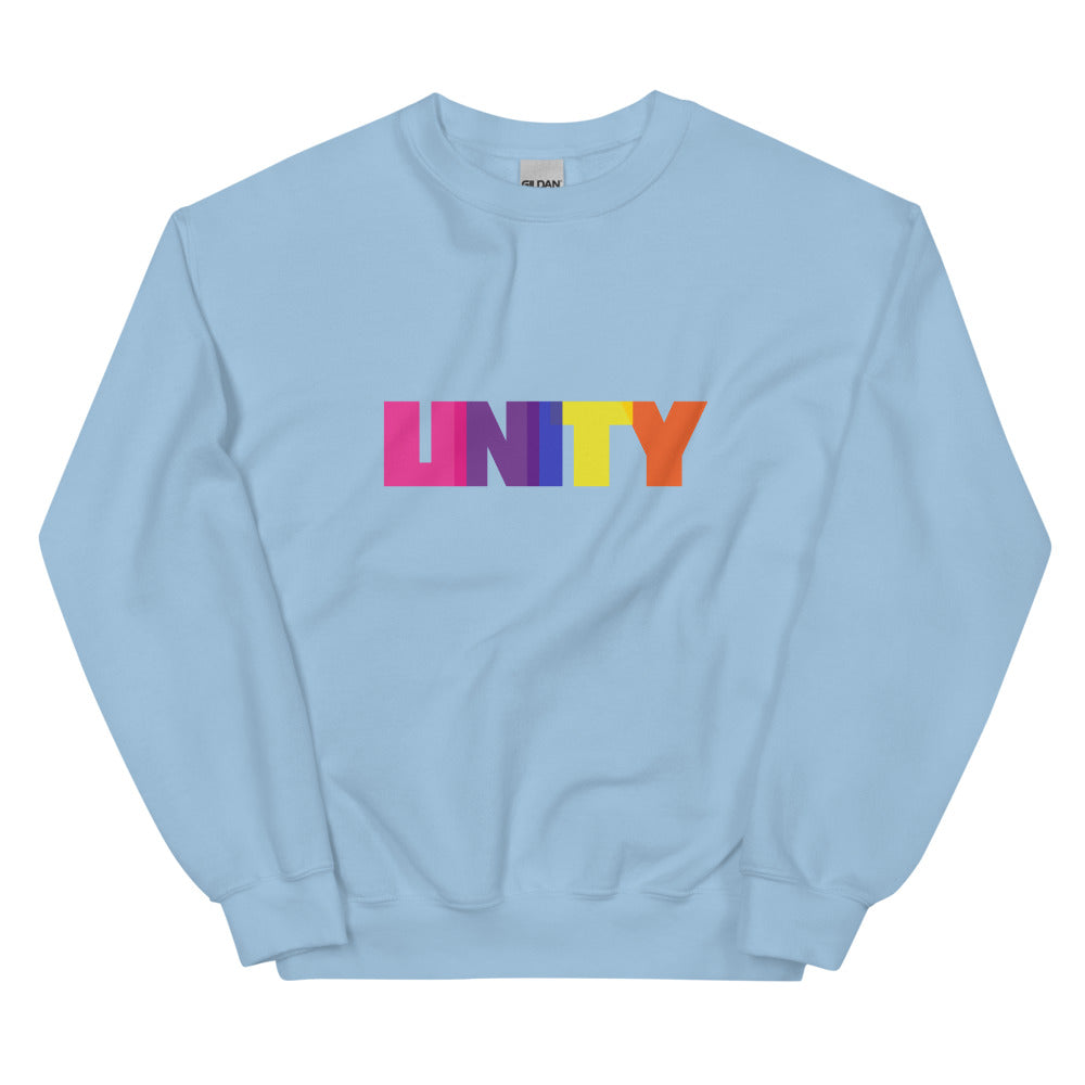 Light Blue Unity Unisex Sweatshirt by Queer In The World Originals sold by Queer In The World: The Shop - LGBT Merch Fashion