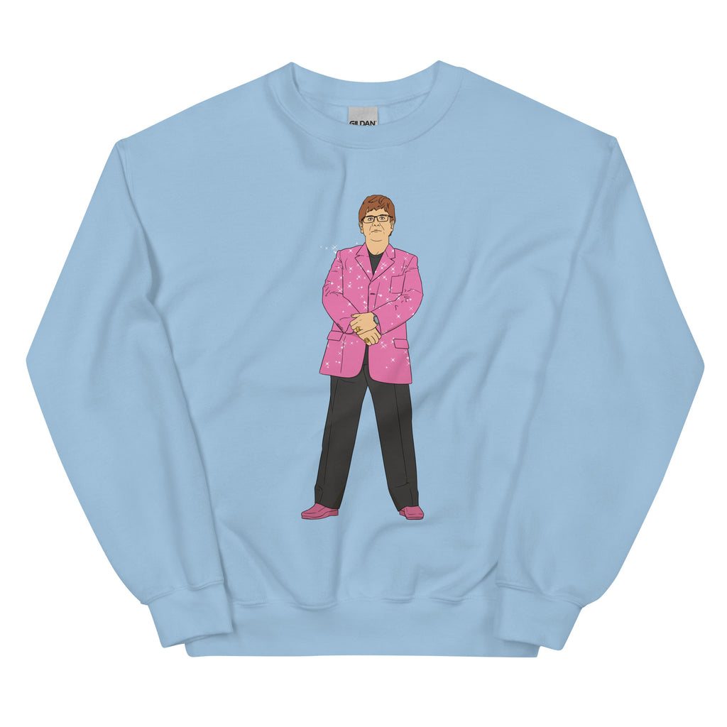 Light Blue Elton John Unisex Sweatshirt by Queer In The World Originals sold by Queer In The World: The Shop - LGBT Merch Fashion