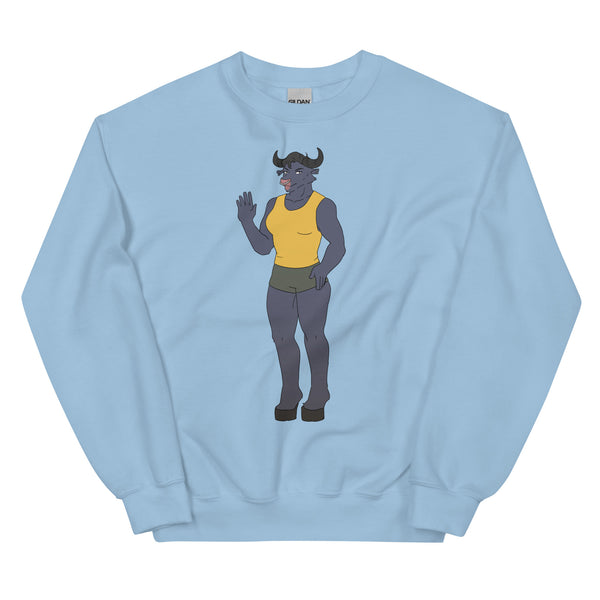 Light Blue Bull Dyke Unisex Sweatshirt by Queer In The World Originals sold by Queer In The World: The Shop - LGBT Merch Fashion