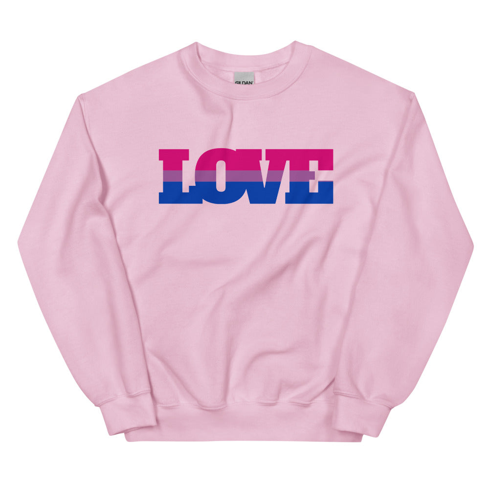 Light Pink Bisexual Love Unisex Sweatshirt by Queer In The World Originals sold by Queer In The World: The Shop - LGBT Merch Fashion