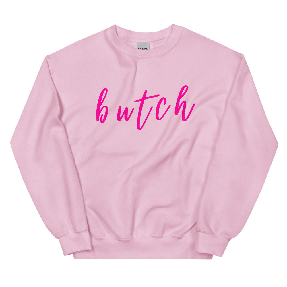 Light Pink Butch Unisex Sweatshirt by Queer In The World Originals sold by Queer In The World: The Shop - LGBT Merch Fashion