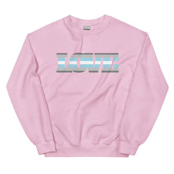 Light Pink Demiboy Love Unisex Sweatshirt by Queer In The World Originals sold by Queer In The World: The Shop - LGBT Merch Fashion