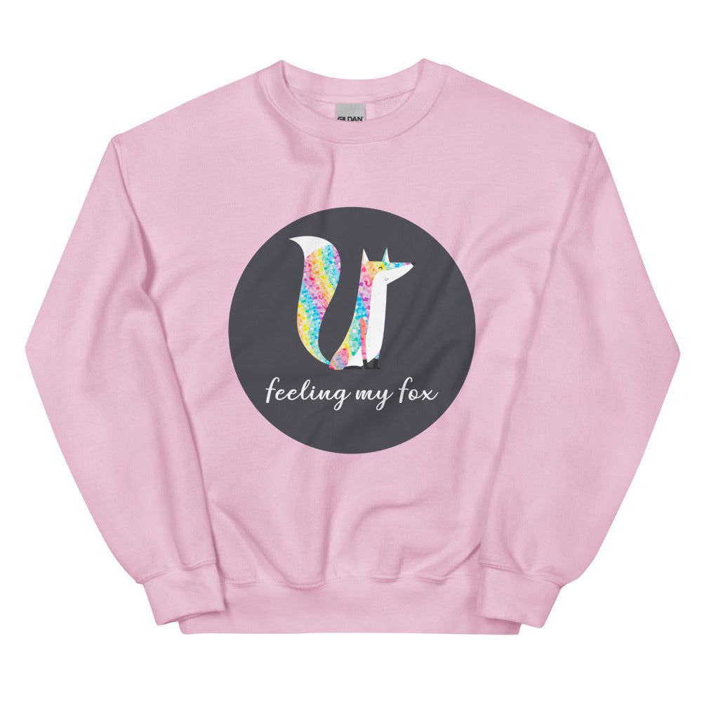 Light Pink Feeling My Fox Unisex Sweatshirt by Queer In The World Originals sold by Queer In The World: The Shop - LGBT Merch Fashion