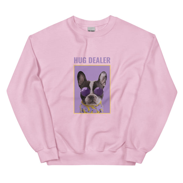Light Pink Hug Dealer Unisex Sweatshirt by Queer In The World Originals sold by Queer In The World: The Shop - LGBT Merch Fashion