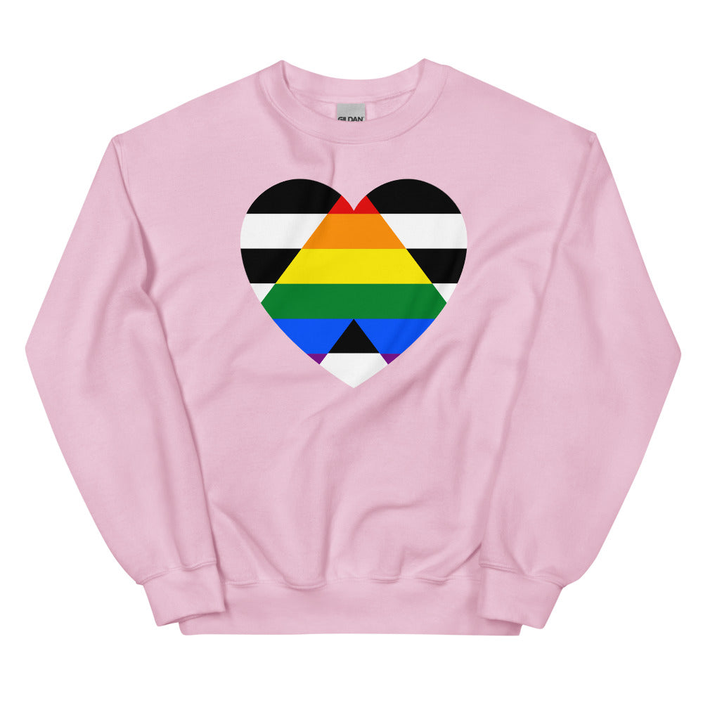 Light Pink LGBTQ  Ally Unisex Sweatshirt by Queer In The World Originals sold by Queer In The World: The Shop - LGBT Merch Fashion