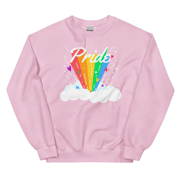 Light Pink Pride Rainbow Unisex Sweatshirt by Queer In The World Originals sold by Queer In The World: The Shop - LGBT Merch Fashion