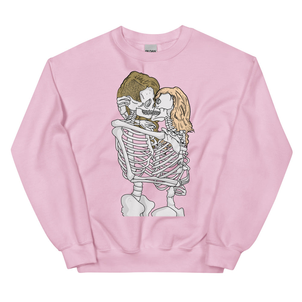 Light Pink Queer Skeletons Unisex Sweatshirt by Queer In The World Originals sold by Queer In The World: The Shop - LGBT Merch Fashion