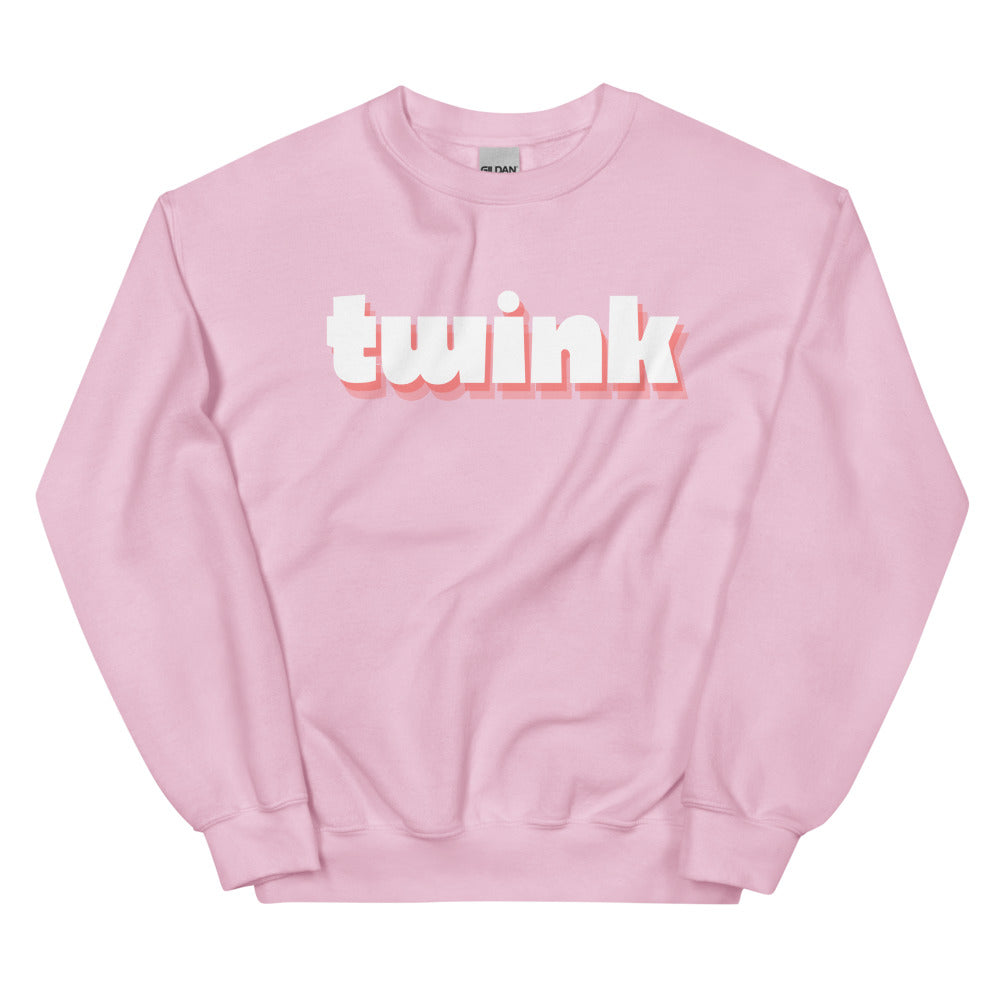 Light Pink Twink Unisex Sweatshirt by Queer In The World Originals sold by Queer In The World: The Shop - LGBT Merch Fashion