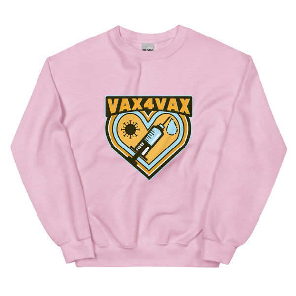Light Pink Vax 4 Vax Unisex Sweatshirt by Queer In The World Originals sold by Queer In The World: The Shop - LGBT Merch Fashion