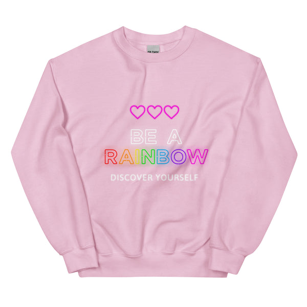 Light Pink Be Yourself Unisex Sweatshirt by Queer In The World Originals sold by Queer In The World: The Shop - LGBT Merch Fashion