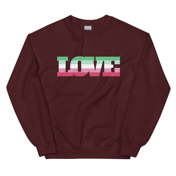 Maroon Abrosexual Pride Unisex Sweatshirt by Queer In The World Originals sold by Queer In The World: The Shop - LGBT Merch Fashion