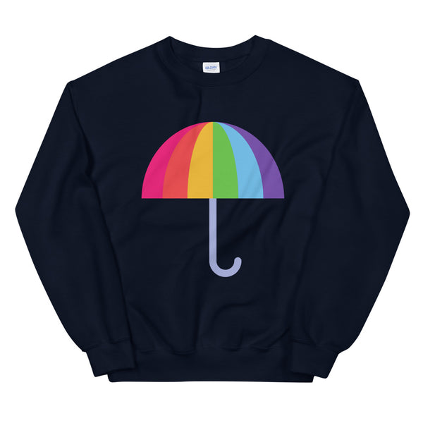 Navy Gay Umbrella Unisex Sweatshirt by Queer In The World Originals sold by Queer In The World: The Shop - LGBT Merch Fashion