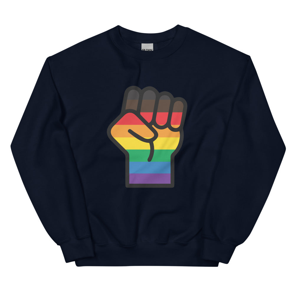 Navy BLM LGBT Resist Unisex Sweatshirt by Queer In The World Originals sold by Queer In The World: The Shop - LGBT Merch Fashion