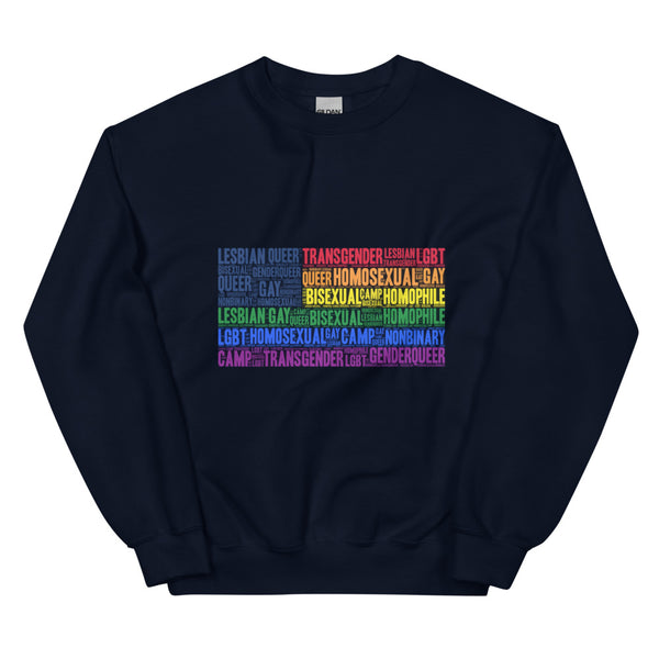 Navy Gay USA Unisex Sweatshirt by Queer In The World Originals sold by Queer In The World: The Shop - LGBT Merch Fashion