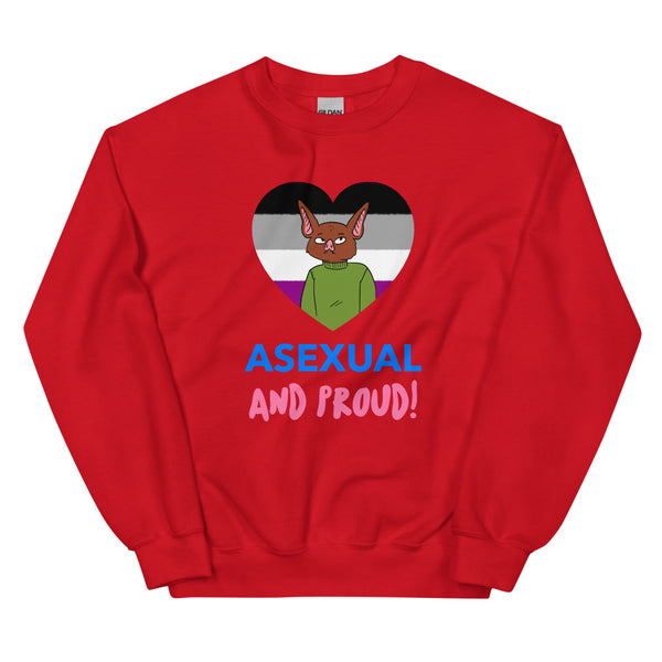 Red Asexual And Proud Unisex Sweatshirt by Queer In The World Originals sold by Queer In The World: The Shop - LGBT Merch Fashion