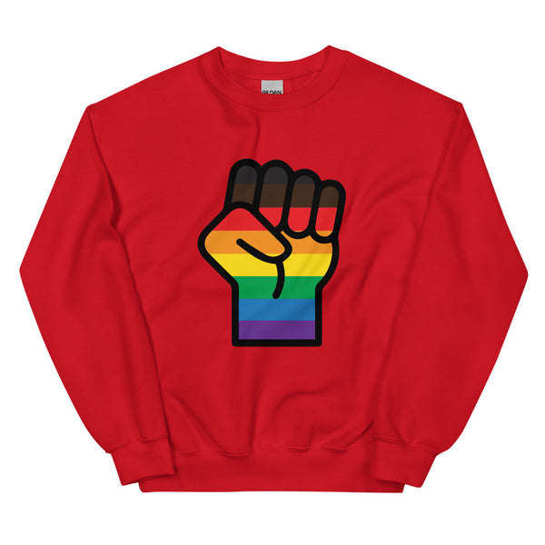 Red BLM LGBT Resist Unisex Sweatshirt by Queer In The World Originals sold by Queer In The World: The Shop - LGBT Merch Fashion