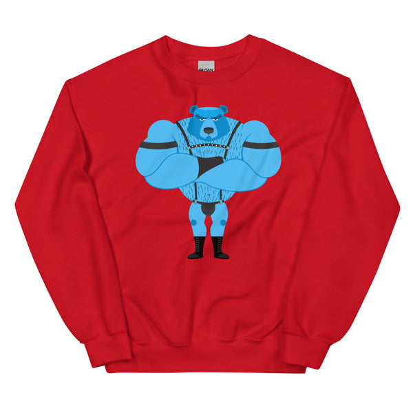 Red Fetish Gay Bear Unisex Sweatshirt by Queer In The World Originals sold by Queer In The World: The Shop - LGBT Merch Fashion