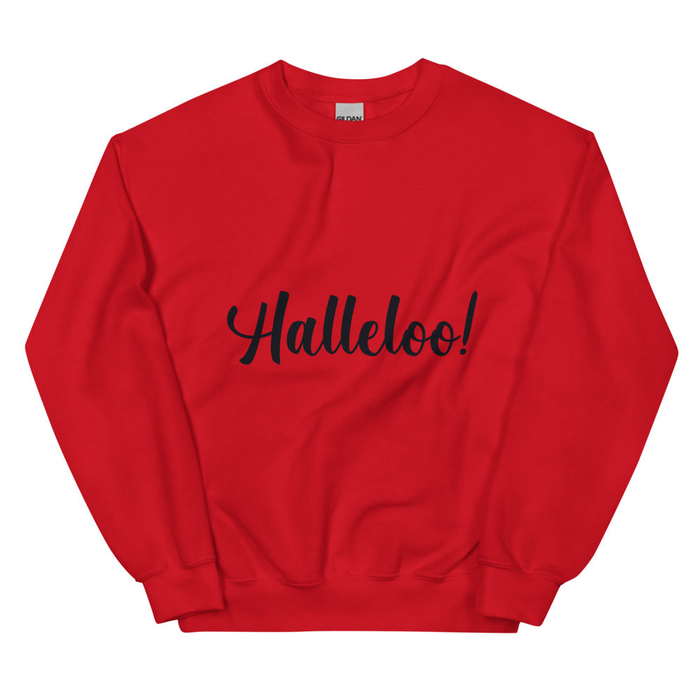 Red Halleloo! Unisex Sweatshirt by Queer In The World Originals sold by Queer In The World: The Shop - LGBT Merch Fashion