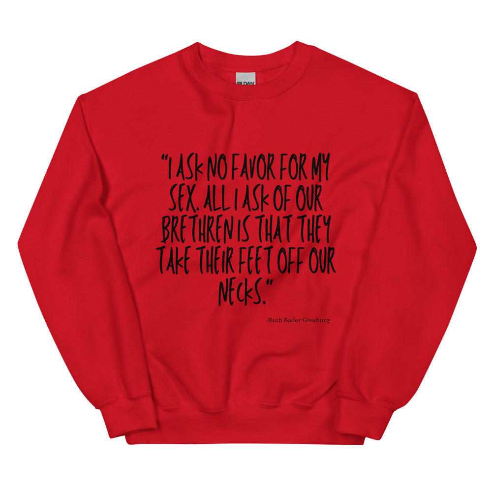 Red No Favor For My Sex Unisex Sweatshirt by Printful sold by Queer In The World: The Shop - LGBT Merch Fashion
