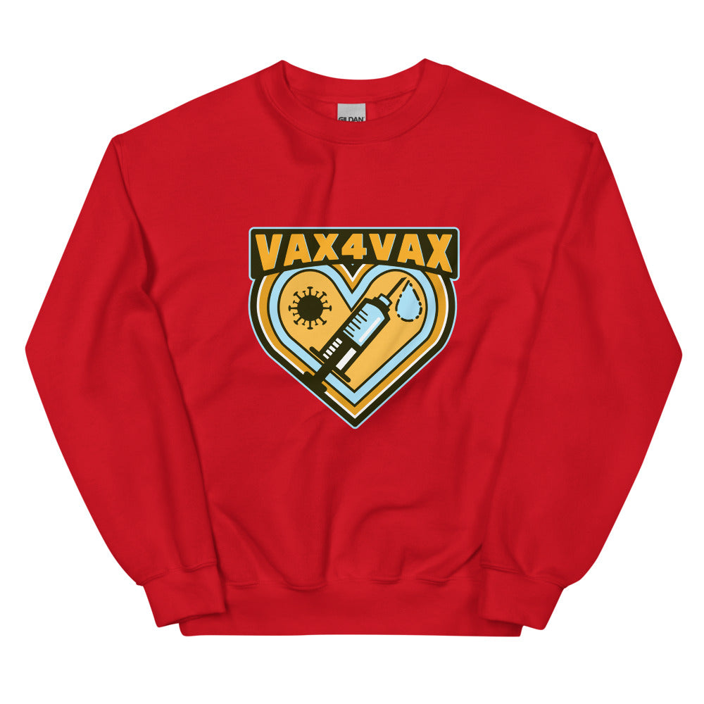 Red Vax 4 Vax Unisex Sweatshirt by Queer In The World Originals sold by Queer In The World: The Shop - LGBT Merch Fashion