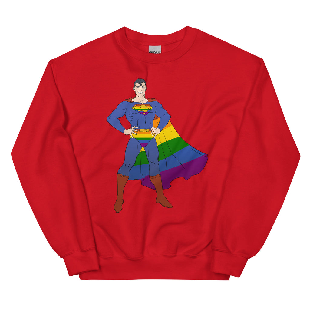 Red Gay Geek Unisex Sweatshirt by Queer In The World Originals sold by Queer In The World: The Shop - LGBT Merch Fashion