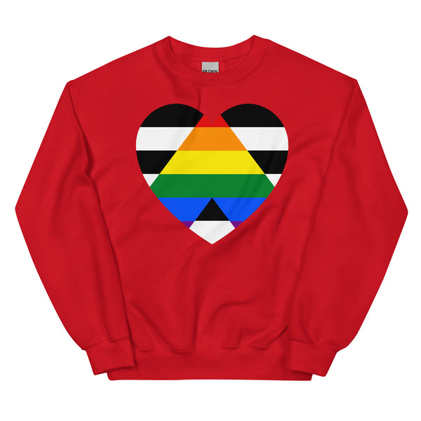 Red LGBTQ Ally Unisex Sweatshirt by Queer In The World Originals sold by Queer In The World: The Shop - LGBT Merch Fashion