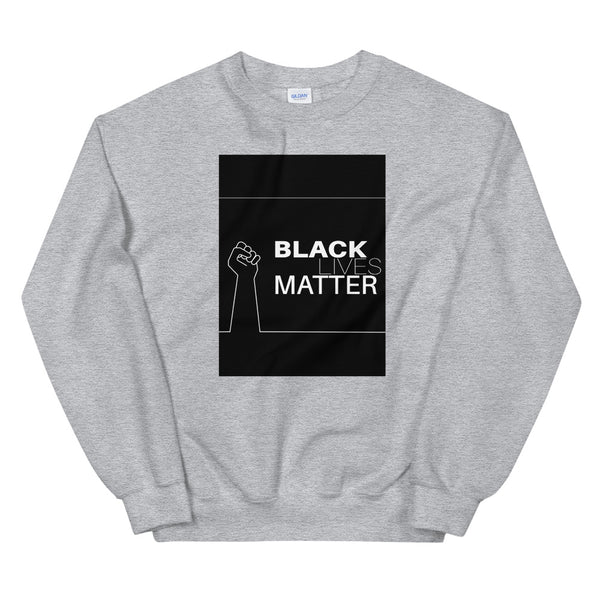 Sport Grey Black Lives Matter Unisex Sweatshirt by Queer In The World Originals sold by Queer In The World: The Shop - LGBT Merch Fashion