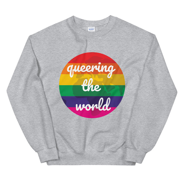 Sport Grey Queering The World Unisex Sweatshirt by Queer In The World Originals sold by Queer In The World: The Shop - LGBT Merch Fashion